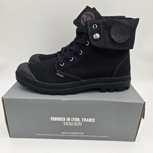 Palladium‎ Baggy Men's Turn-down 02353-060-M Black/Black Canvas Combat Boots 10